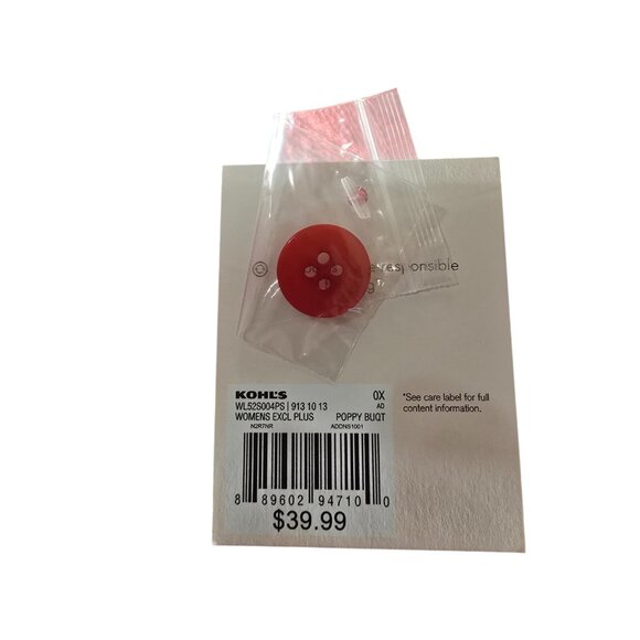 Plus Size LC Lauren Conrad Button Up Sweater Vest Top OX NWT - Picture 4 of 4